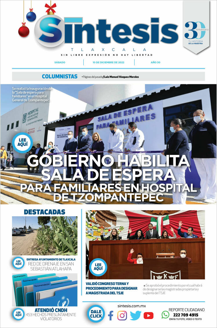 Portada de Síntesis de Tlaxcala (México)