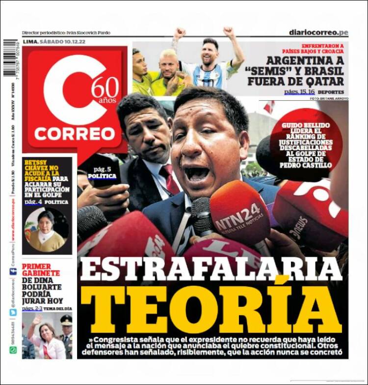 Portada de Diario Correo (Per&uacute;)