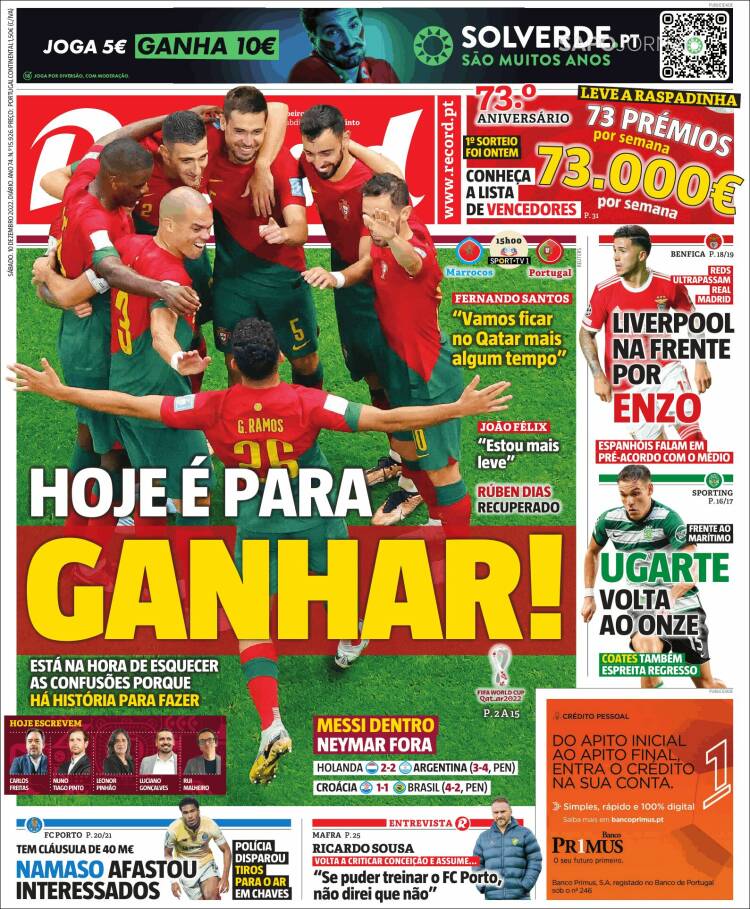 Portada de Record (Portugal)