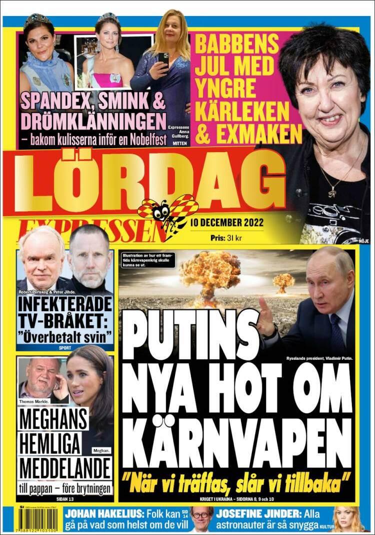 Portada de Expressen (Suecia)