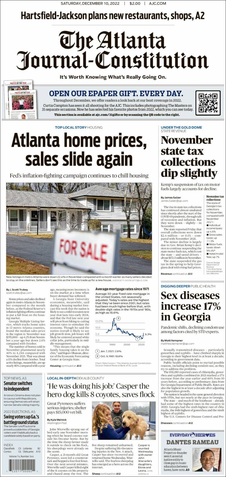 Portada de The Atlanta Journal-Constitution (USA)