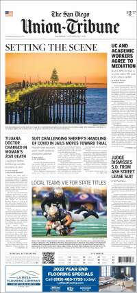 Portada de The San Diego Union-Tribune (USA)