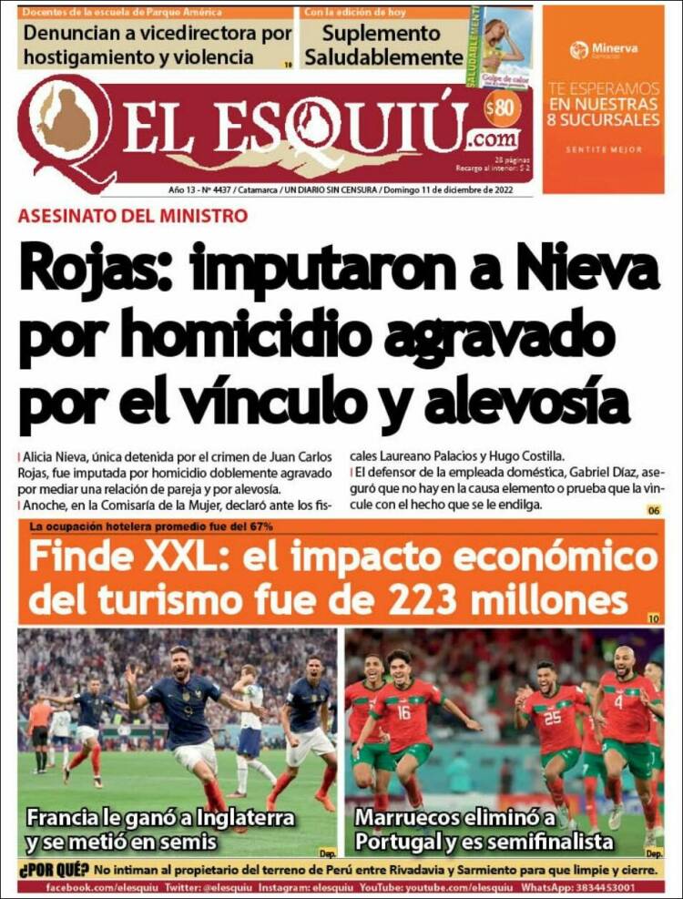 Portada de El Esquiu (Argentina)