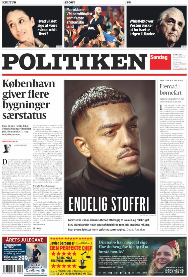 Portada de Politiken (Denmark)