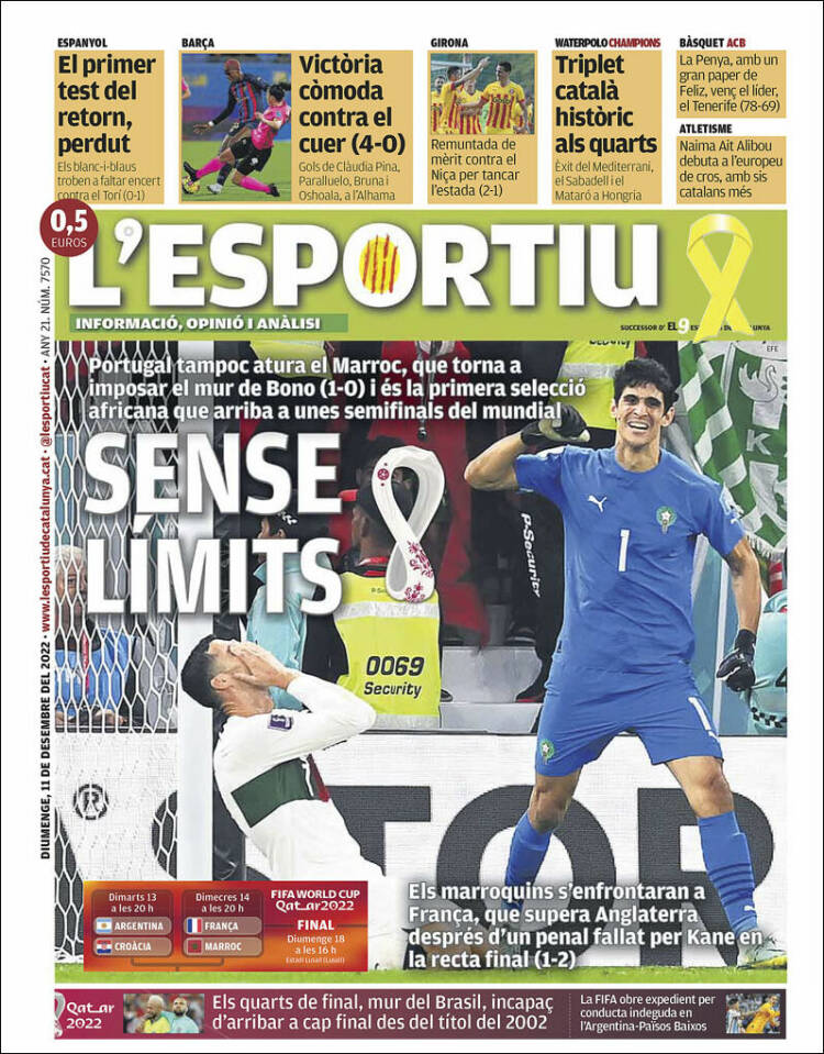 Portada de L'Esportiu (Espa&ntilde;a)