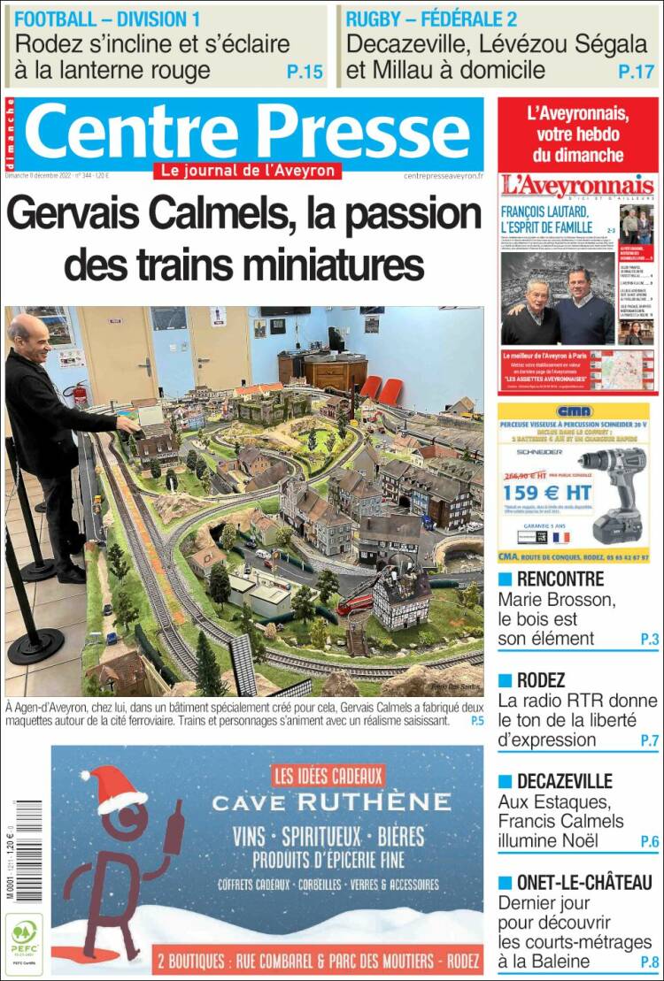 Portada de Centre Presse (Francia)