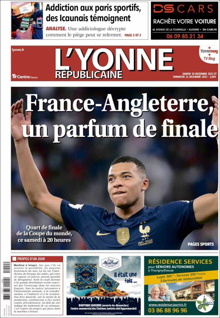 Portada de L'Yonne-Républicaine (Francia)