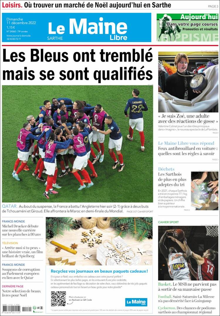 Portada de Le Maine Libre (Francia)