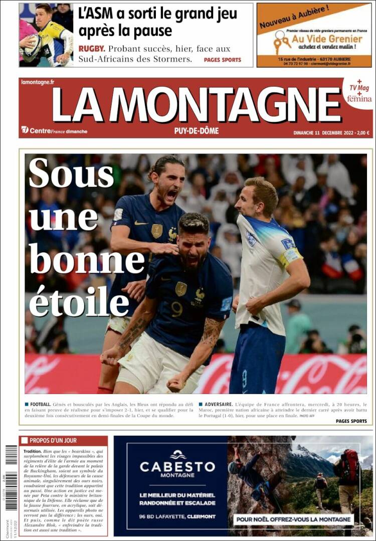 Portada de La Montagne (Francia)