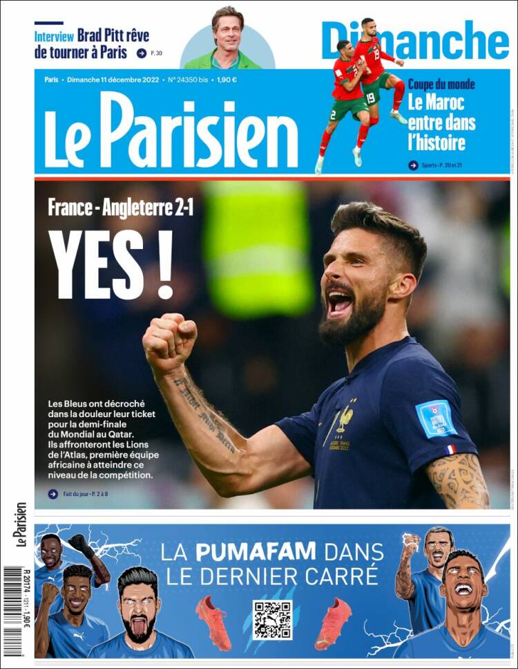 Portada de Le Parisien (Francia)