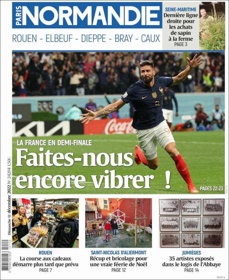 Portada de Paris Normandie (Francia)