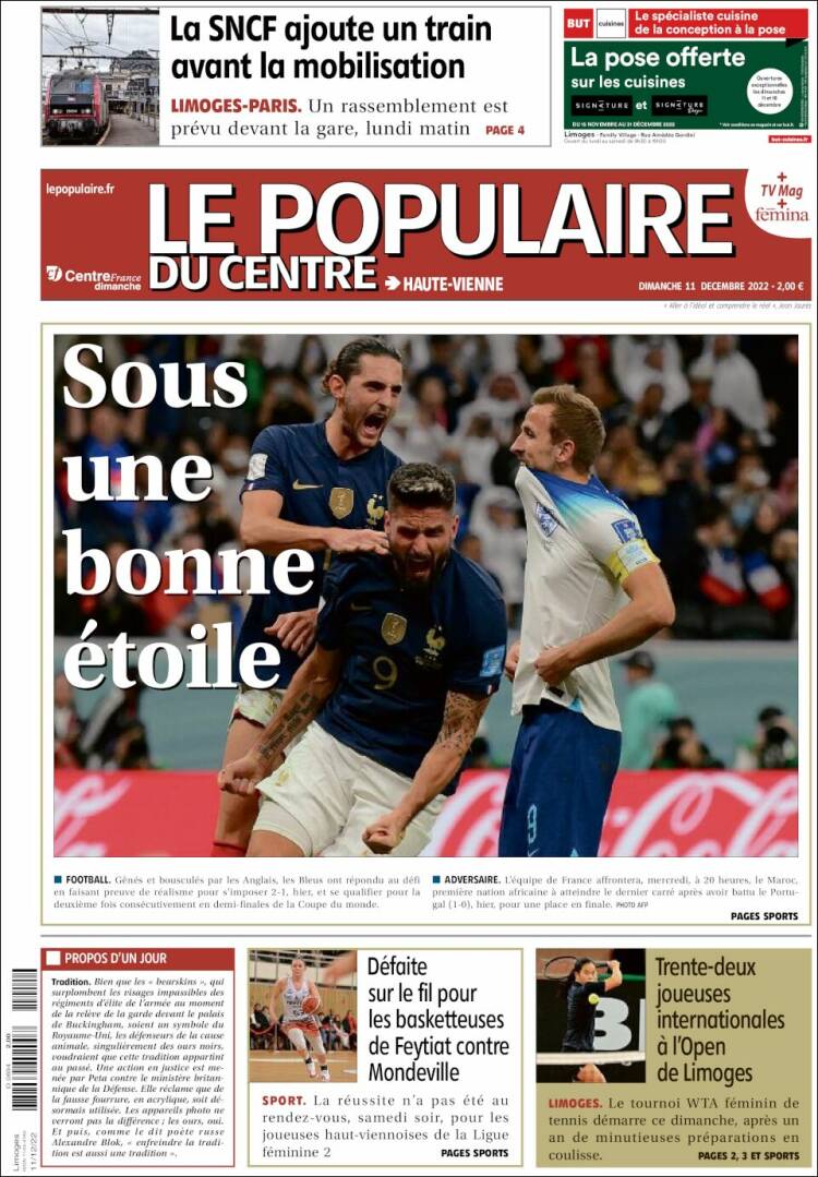 Portada de Le Populaire du Centre (Francia)