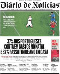 Portada de Diário de Noticias (Portugal)