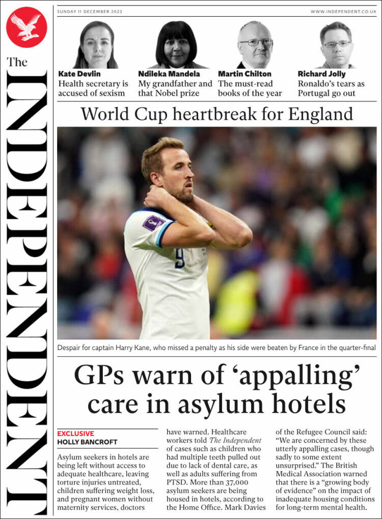 Portada de The Independent (Royaume-Uni)
