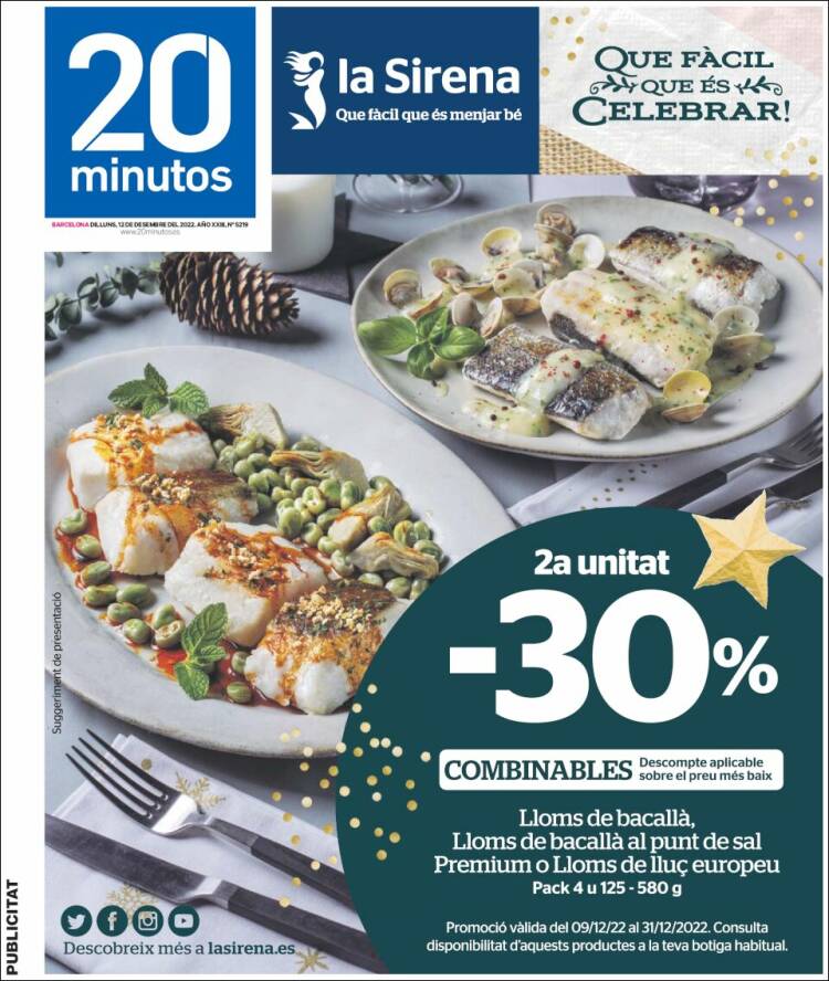 Portada de 20 Minutos - Barcelona (Espa&ntilde;a)