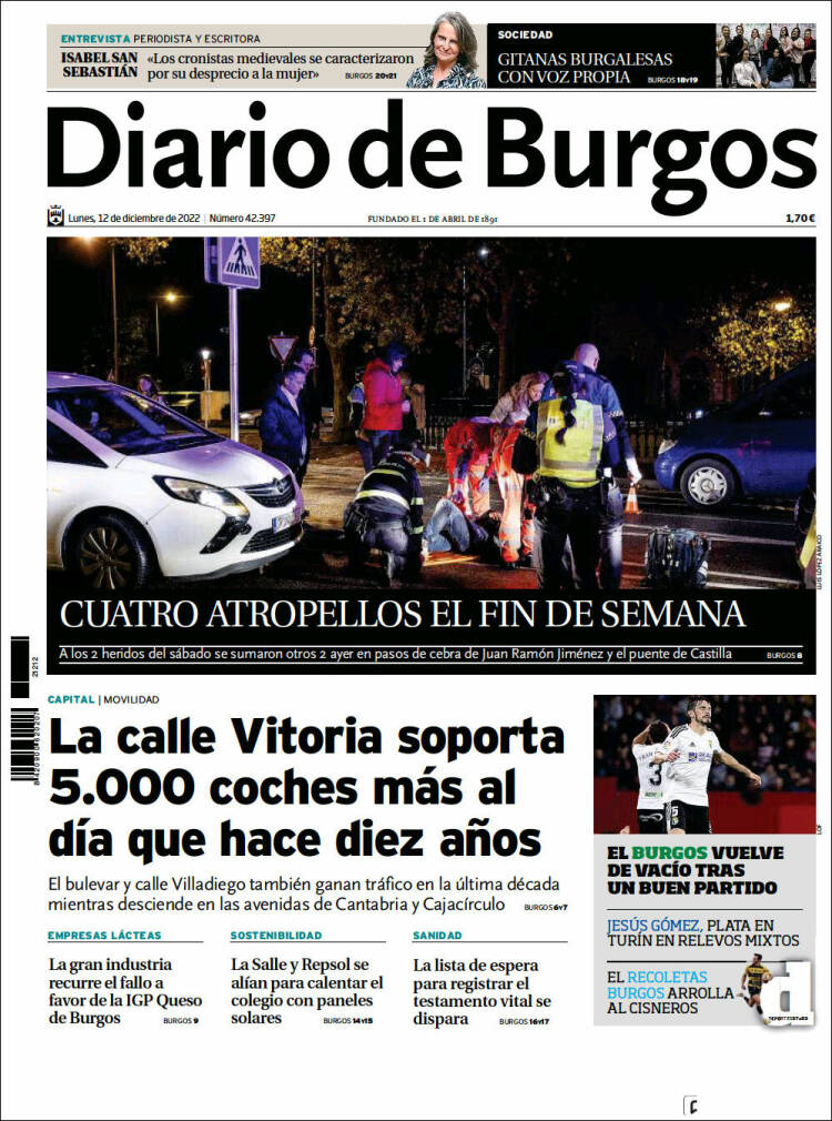 Portada de Diario de Burgos (Espa&ntilde;a)