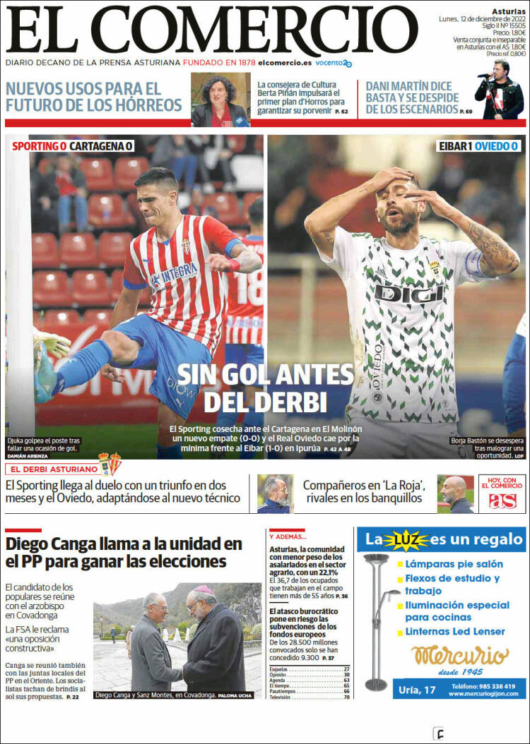 Portada de El Comercio (Espa&ntilde;a)