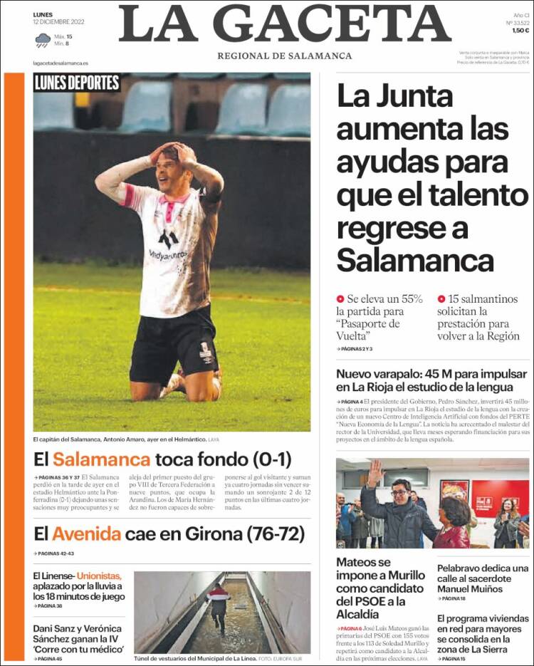 Portada de La Gaceta de Salamanca (Espa&ntilde;a)