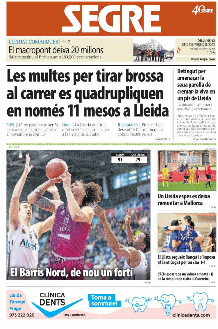 Portada de Segre (Espa&ntilde;a)