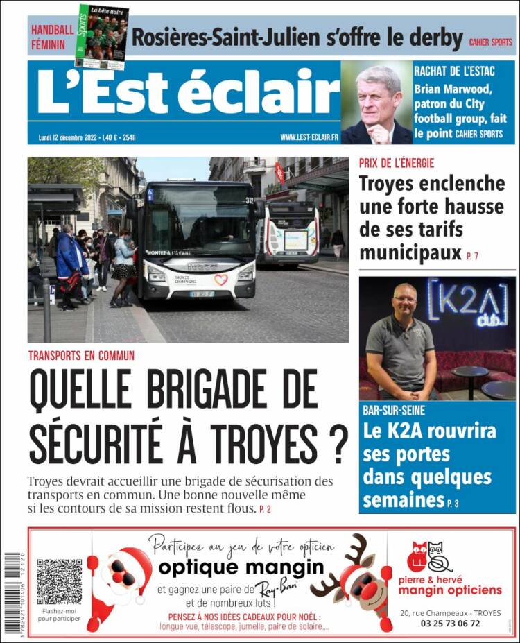 Portada de L'Est Eclair (France)