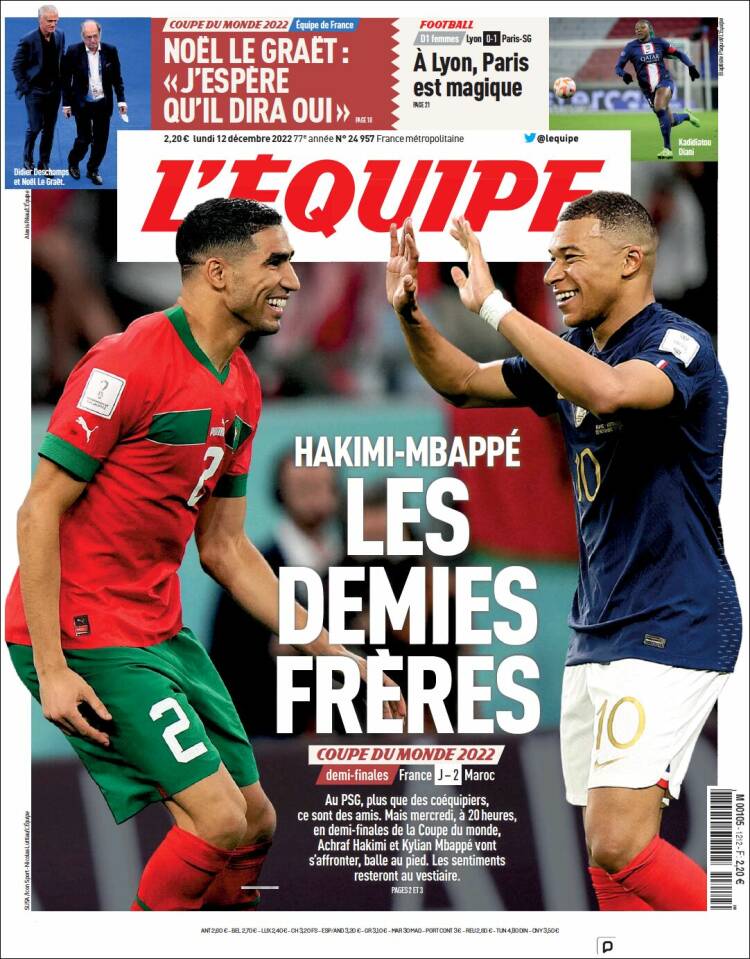 Portada de L'Equipe (France)