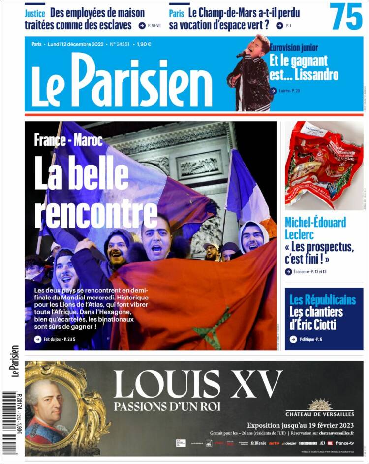 Portada de Le Parisien (France)