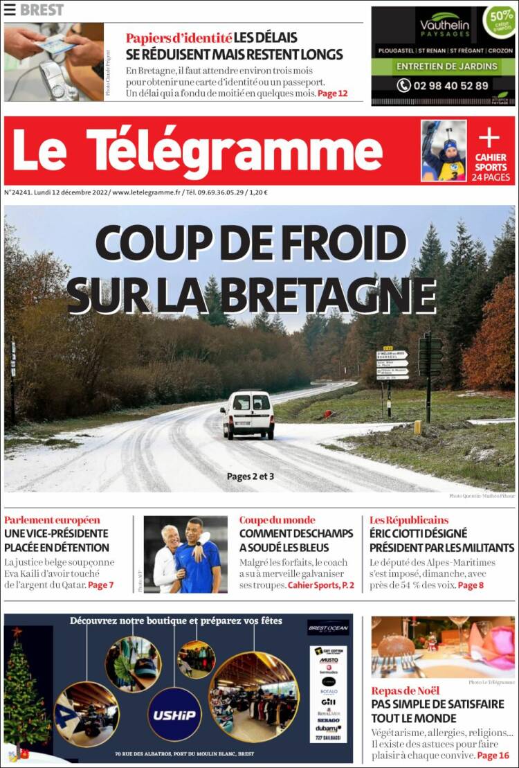 Portada de Télégramme (France)