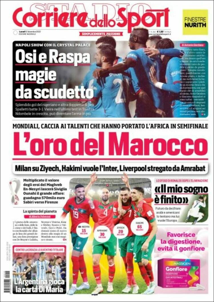 Portada de Corriere dello Sport (Italy)