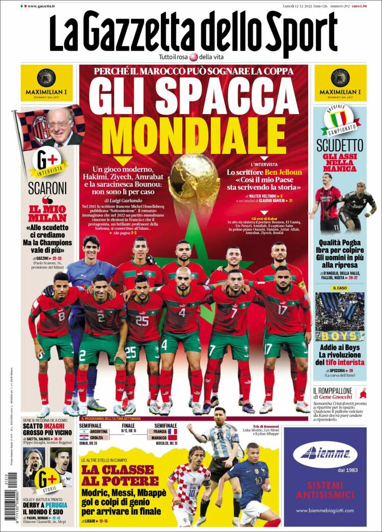 Portada de La Gazzetta dello Sport (Italy)