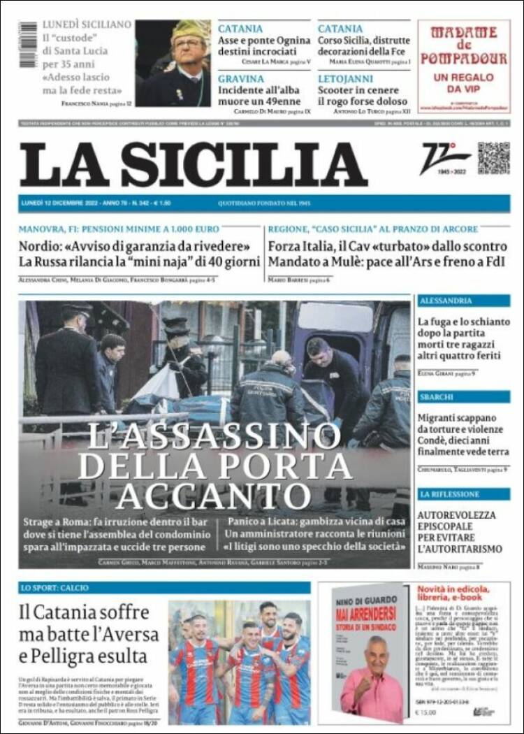 Portada de La Sicilia (Italy)