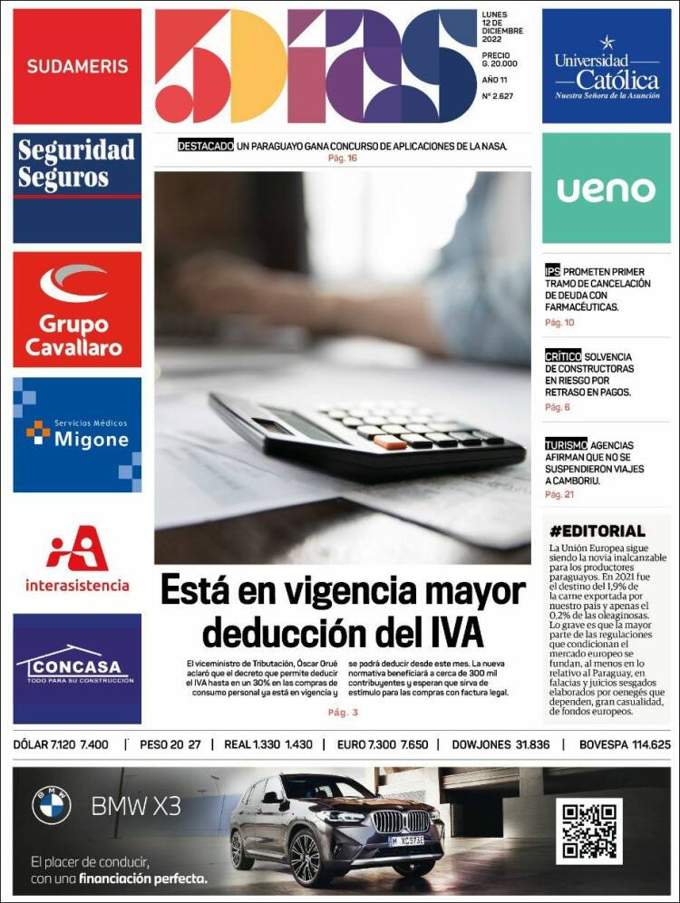 Portada de 5 Días (Paraguay)