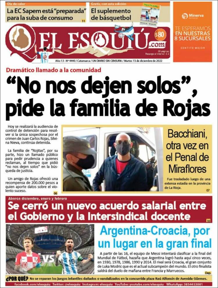 Portada de El Esquiu (Argentina)