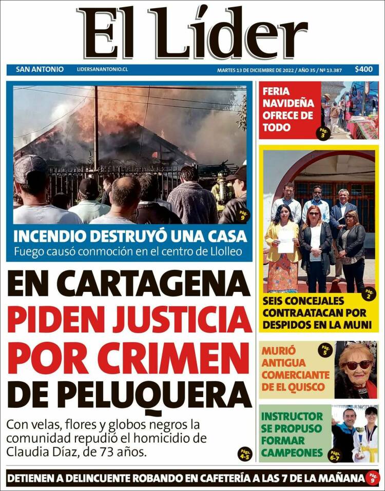 Portada de Lider de San Antonio (Chili)