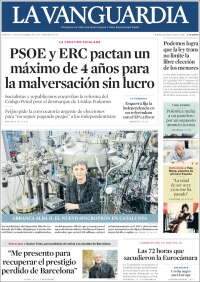 Portada de La Vanguardia (Espagne)