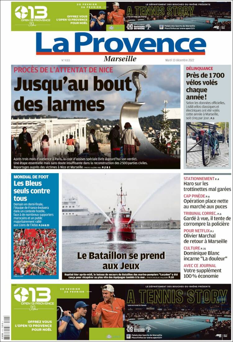 Portada de La Provence (Francia)