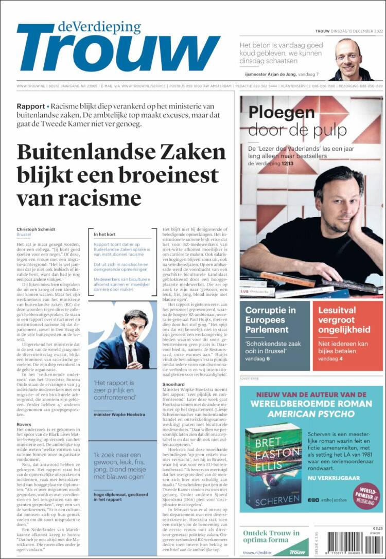 Portada de Trouw (Pays-Bas)