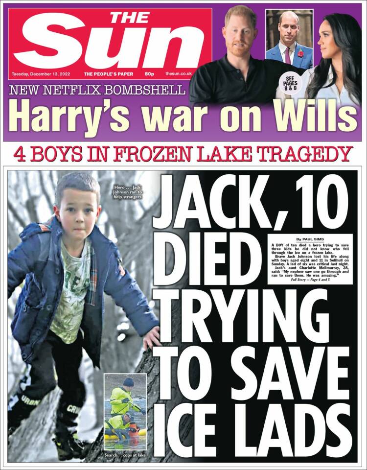 Portada de The Sun (Reino Unido)