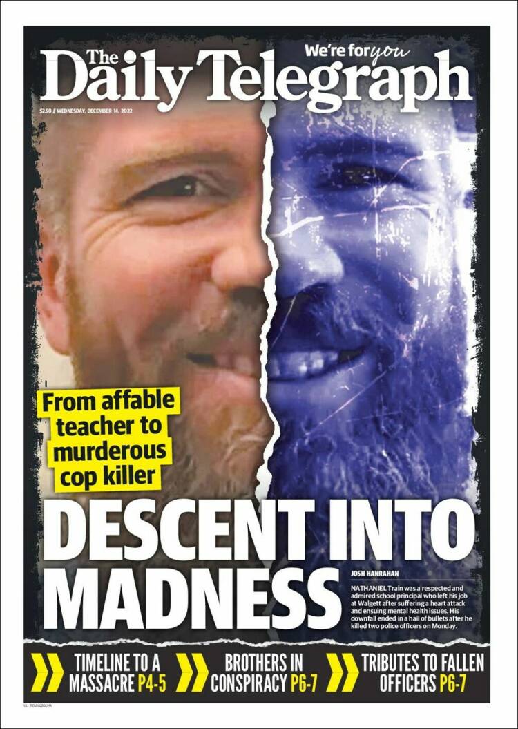 Portada de The Daily Telegraph (Australia)