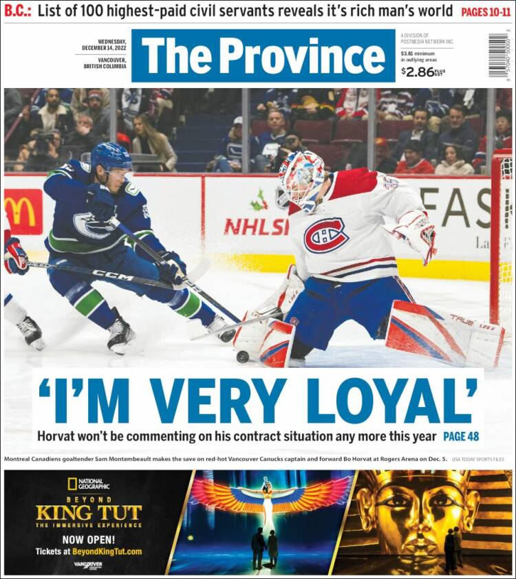 Portada de The Province (Canadá)