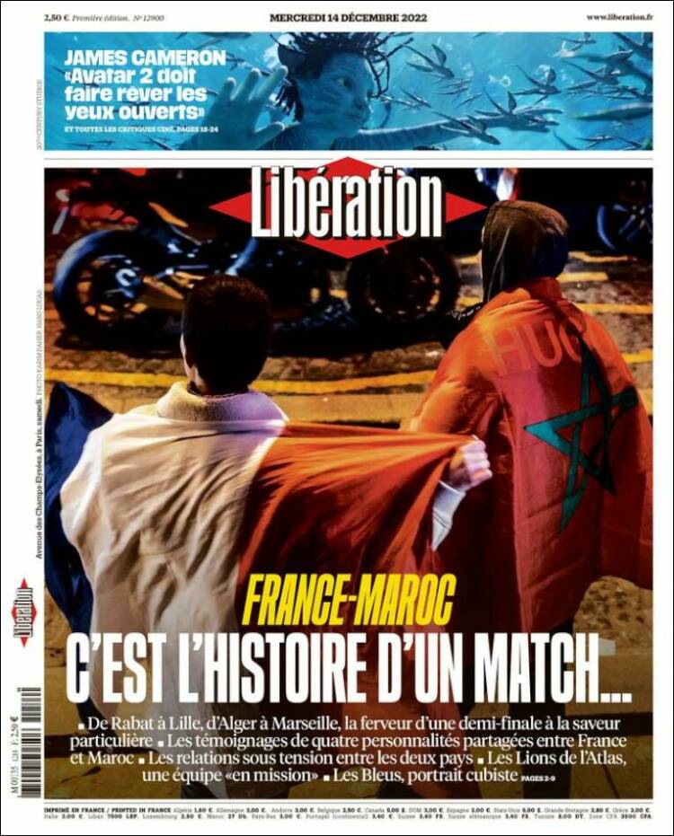 Portada de Libération (Francia)