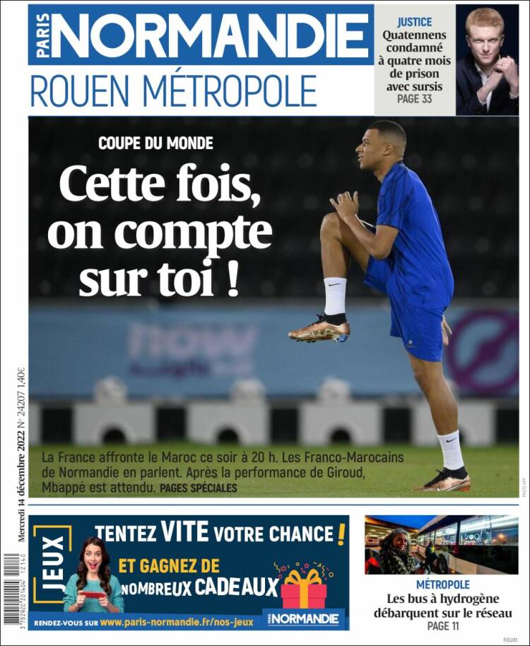 Portada de Paris Normandie (Francia)