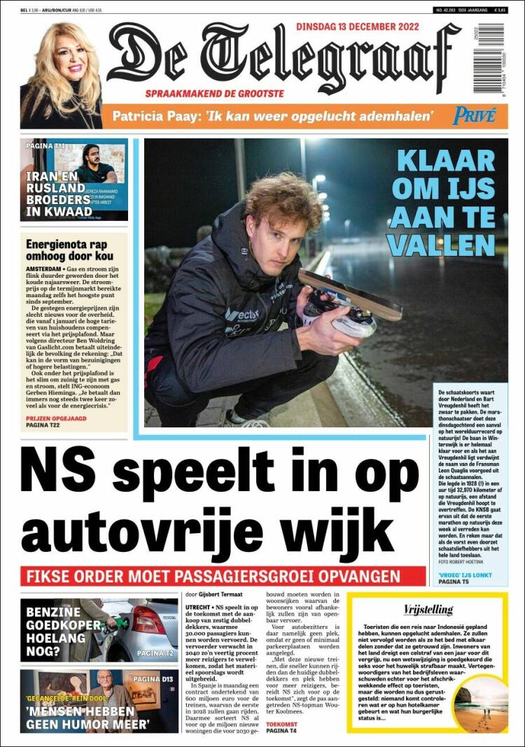 Portada de De Telegraaf (Pa&iacute;ses Bajos)