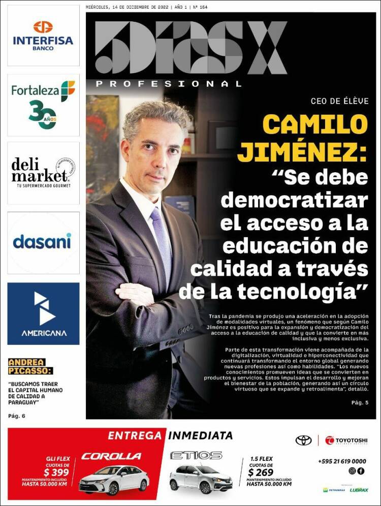 Portada de 5 Días (Paraguay)