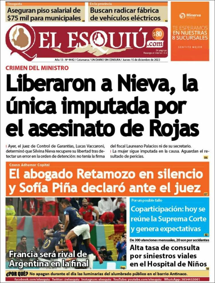 Portada de El Esquiu (Argentina)