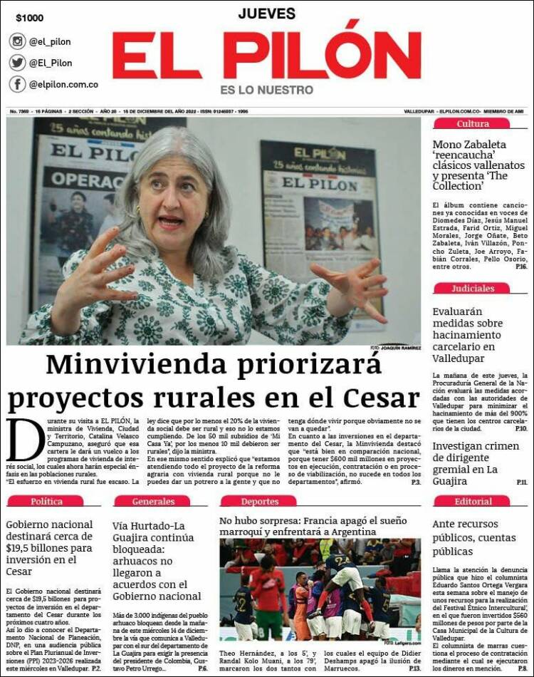 Portada de El Pilón (Colombie)
