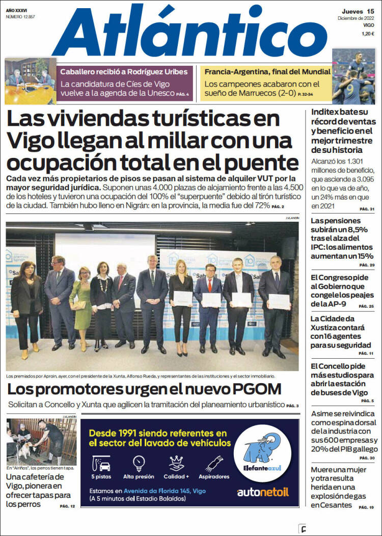Portada de Atlántico Diario (Espa&ntilde;a)