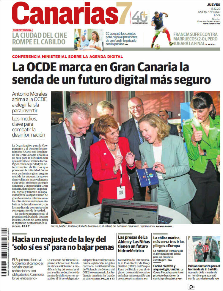 Portada de Canarias 7 (Espa&ntilde;a)