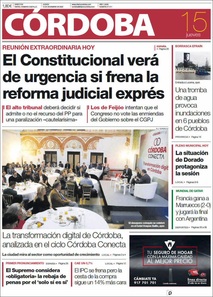 Portada de Diario de Córdoba (Espa&ntilde;a)