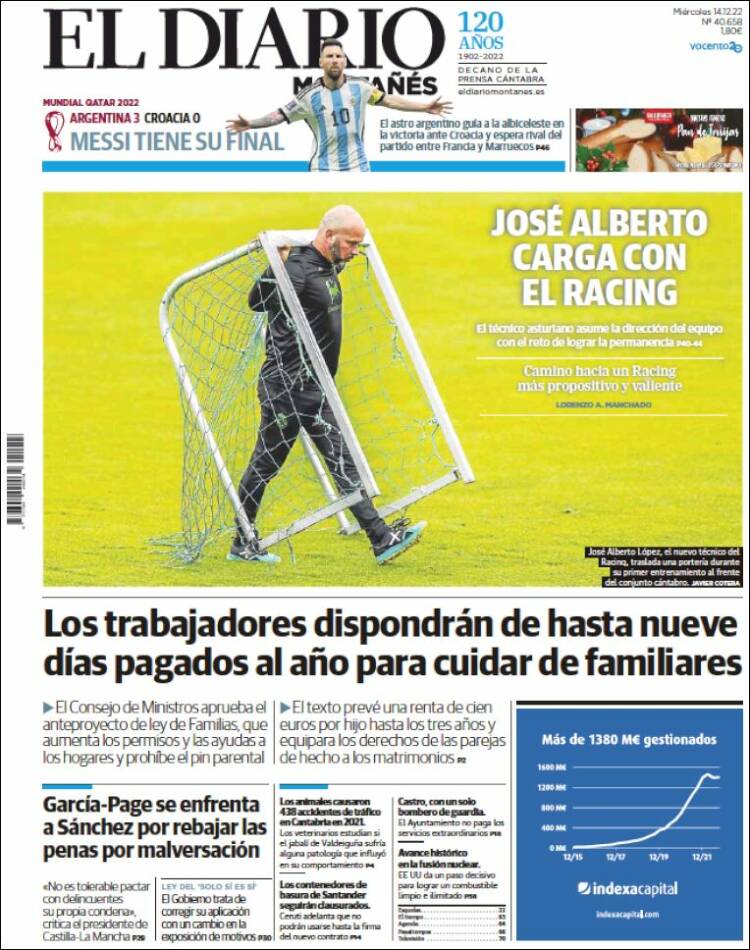 Portada de El Diario Montañés (Espa&ntilde;a)