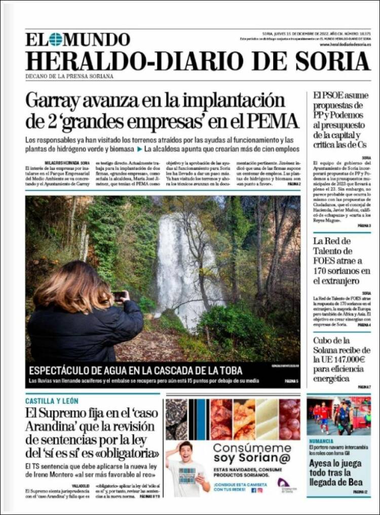 Portada de Diario de Soria (Espa&ntilde;a)